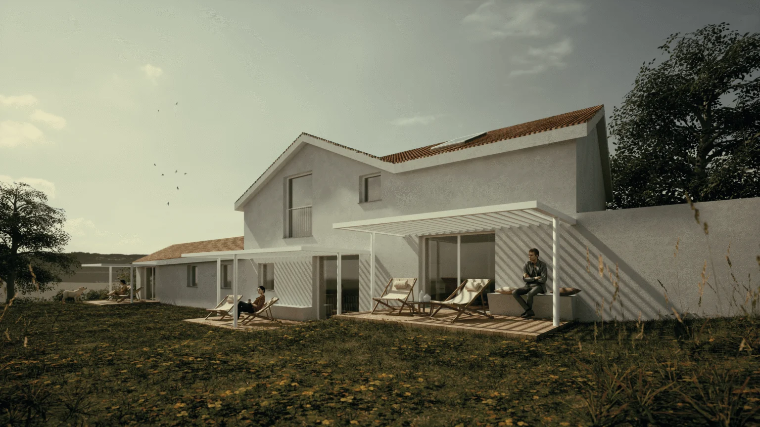 Alojamento local em Ericeira — alçado posterior e jardim