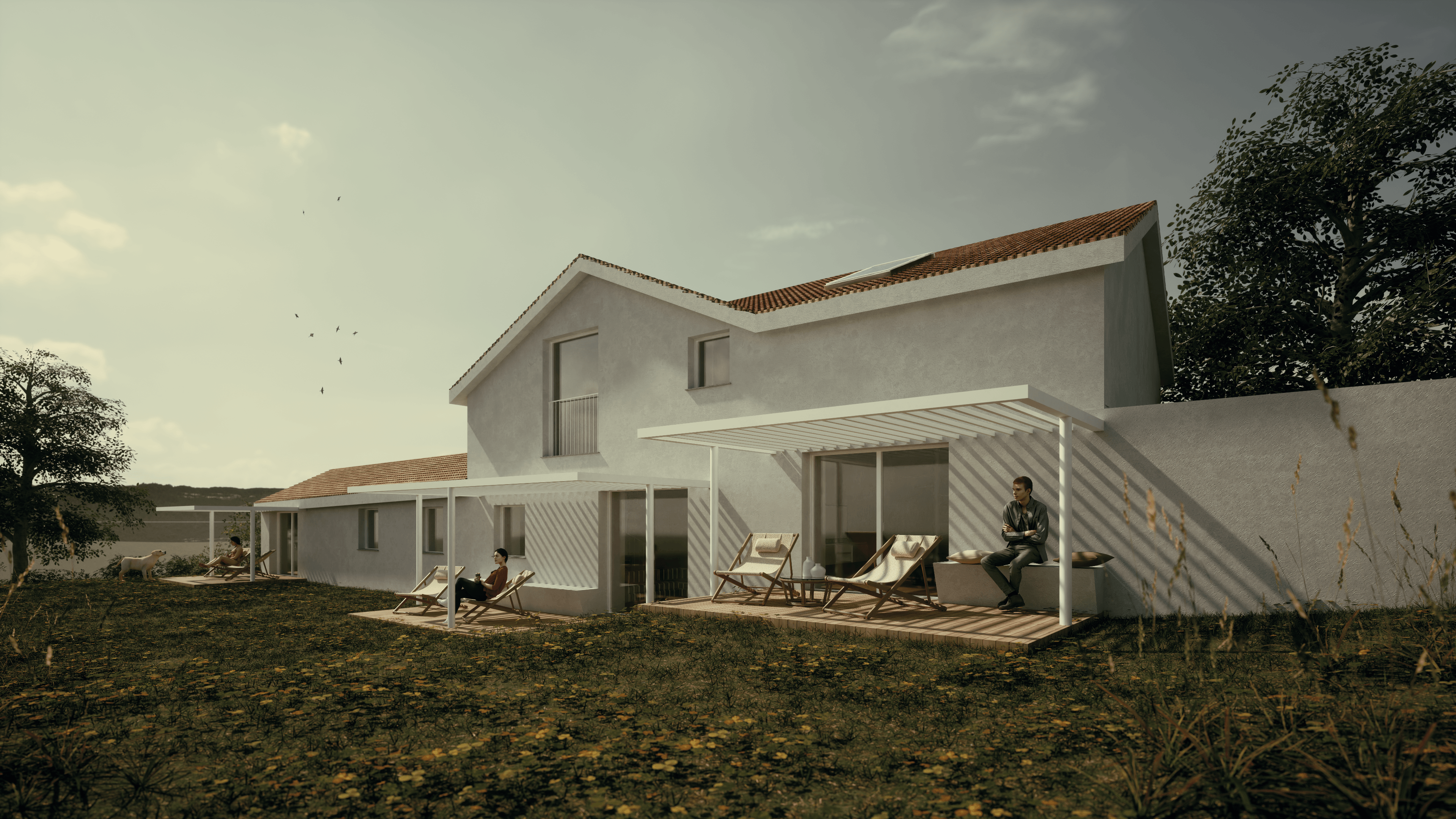 Alojamento local em Ericeira — alçado posterior e jardim