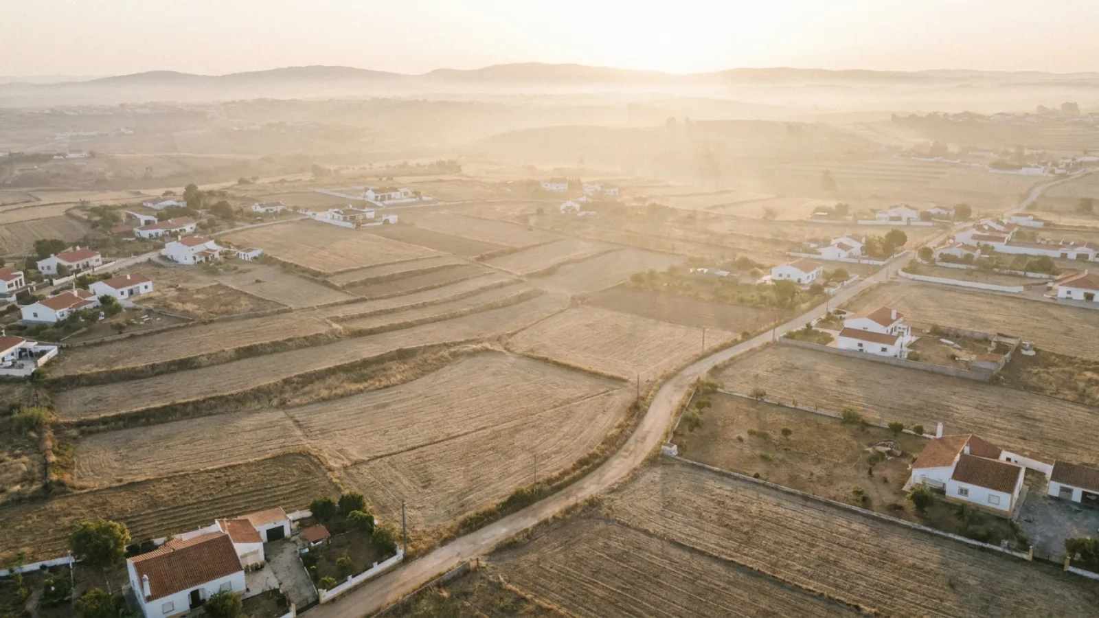 Vista aérea de terreno periurbano português — LANDSCOPE, estudo de viabilidade